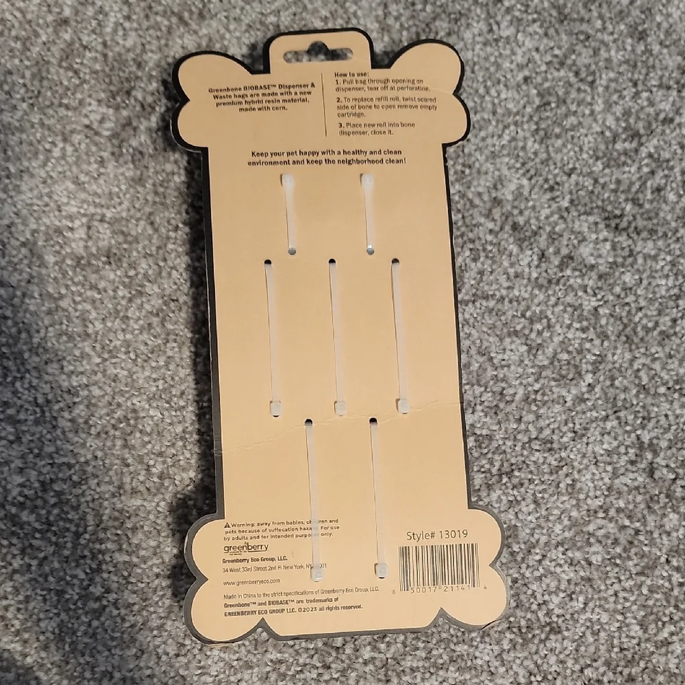 Dog Waste Bag Dispenser with Multi-Color Bags